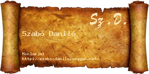 Szabó Daniló névjegykártya